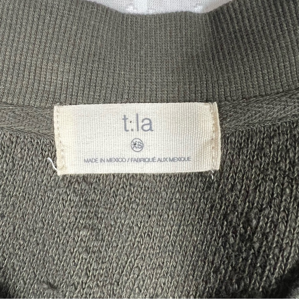 Anthropologie T.La Dark Green Zuri Knit Sweater - Picture 3 of 6